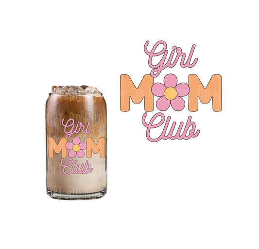 Girl Mom Can Glass Cup