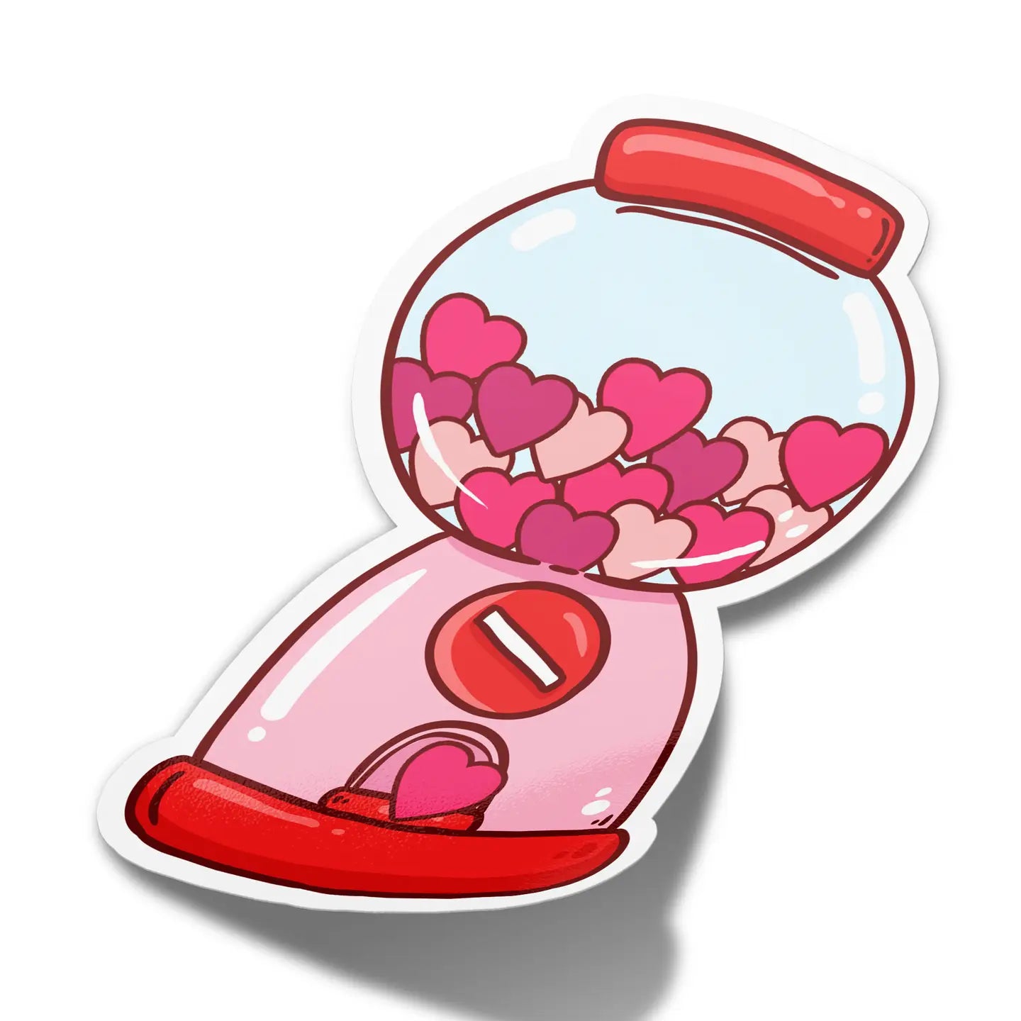 Valentine's Heart Gumball Sticker