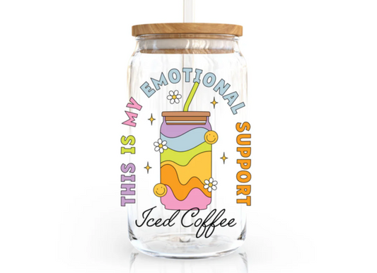 Emotional Support Can Glass Cup