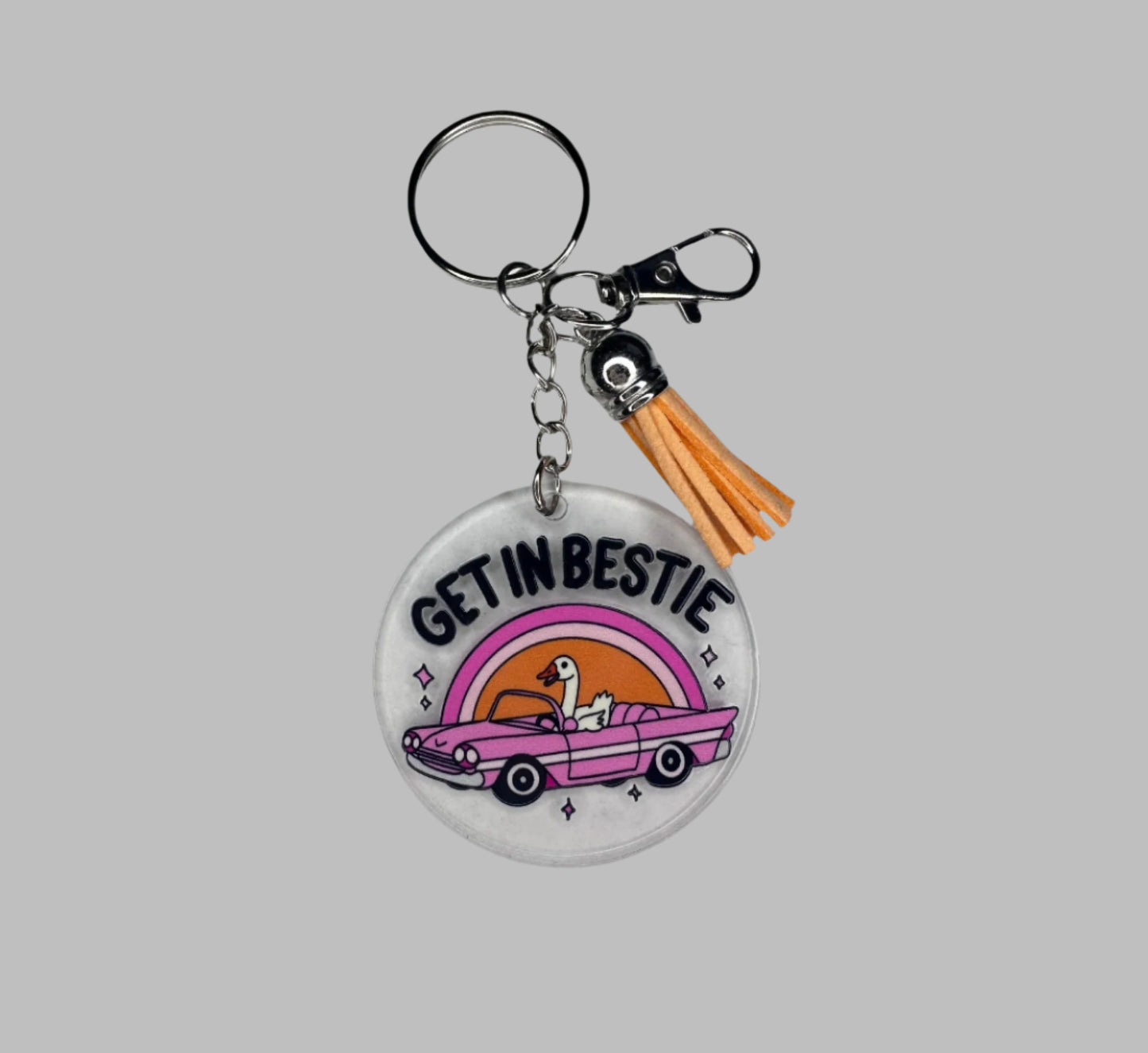 Get In Bestie Keychain