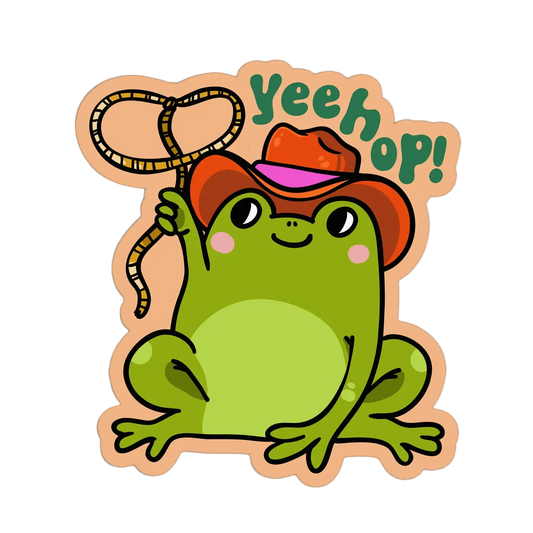 Frog Cowboy Sticker