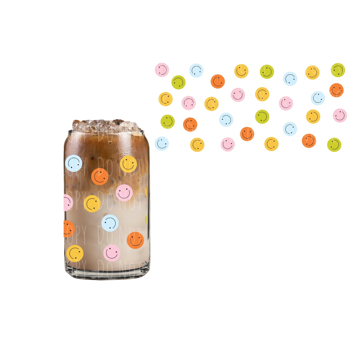 Smiley Face Can Glass Cup