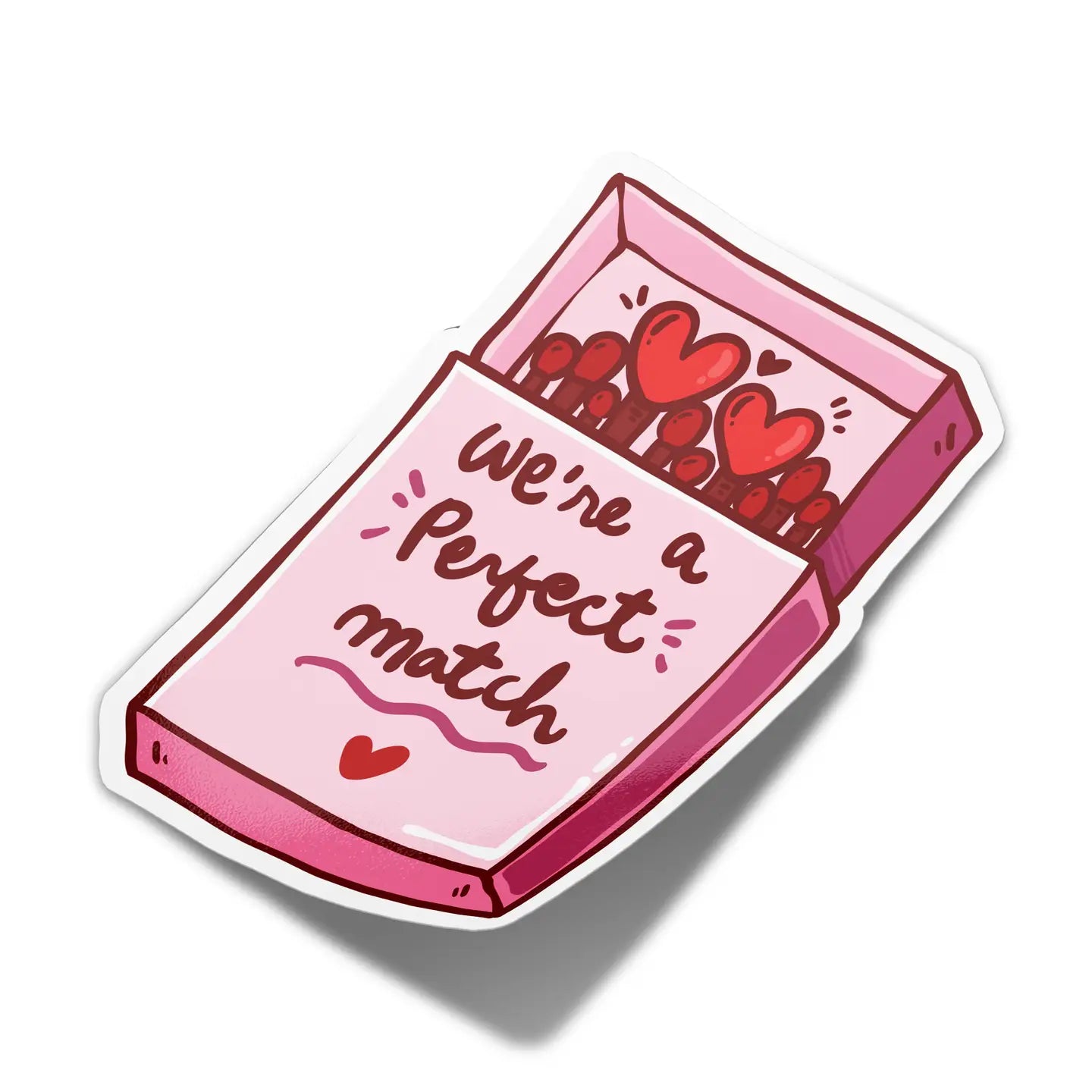 Valentine's We're a Perfect Match Sticker