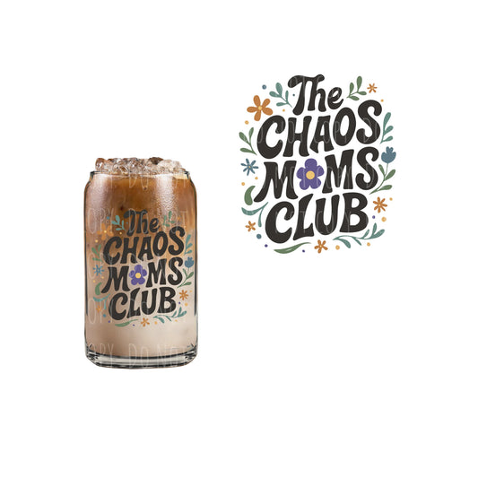 Chaos Mom's Club Can Glass