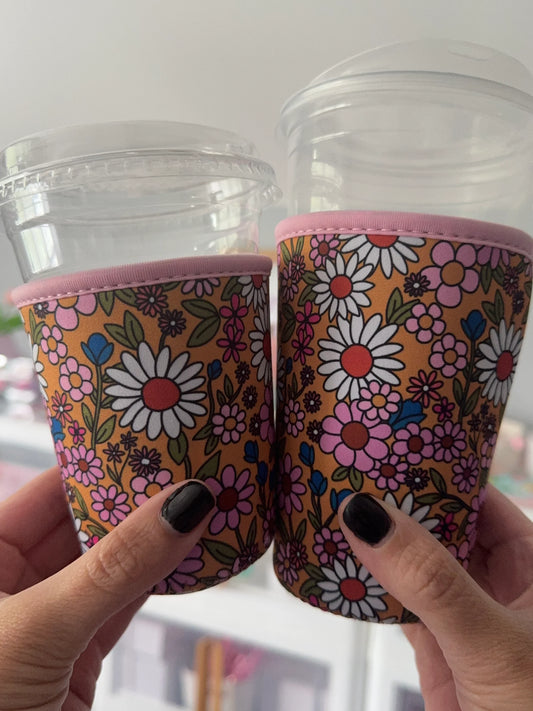 Fall Flower Cup Coozie