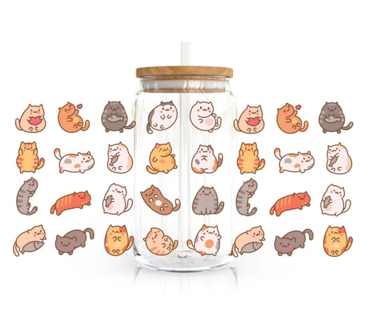 Cat Can Glass Cup