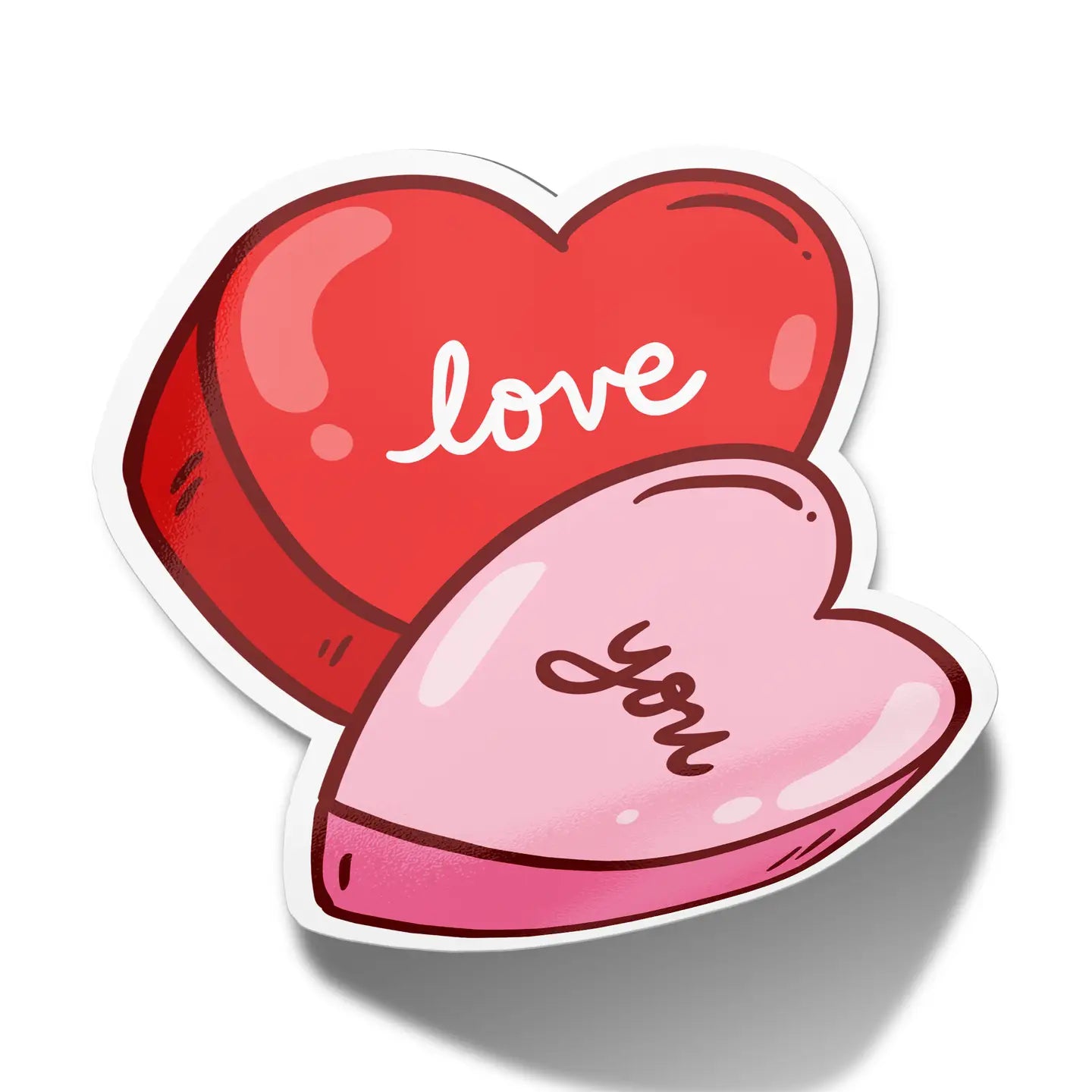Valentine's Love You Hearts Sticker