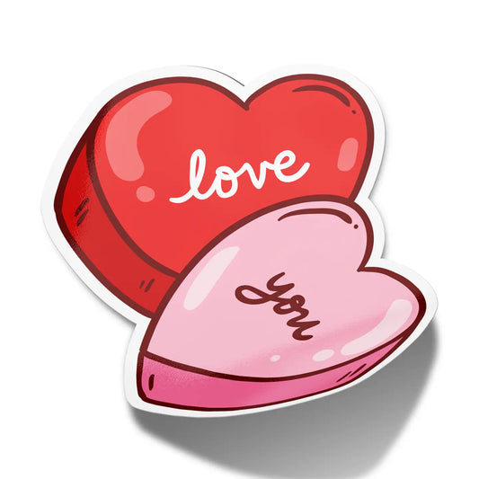 Valentine's Love You Hearts Sticker
