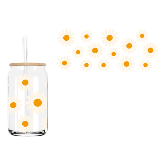 Antique Daisy Can Glass Cup