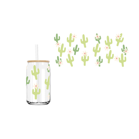 Cactus Daisy Can Glass Cup
